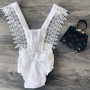 White lace baby romper ♡